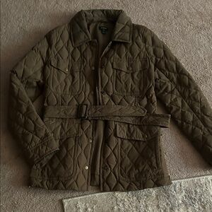 J. Crew Olive Quilted Jacket
